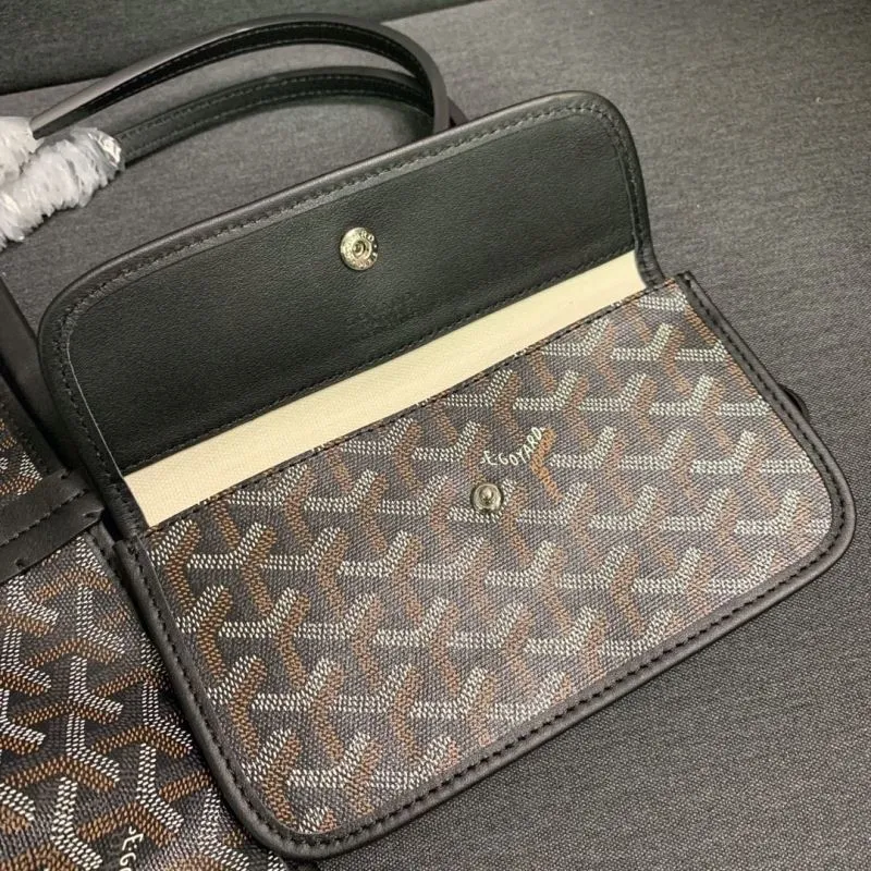 Goyard Dark Tote Shopping Bag 642 with Pouch - Image 8