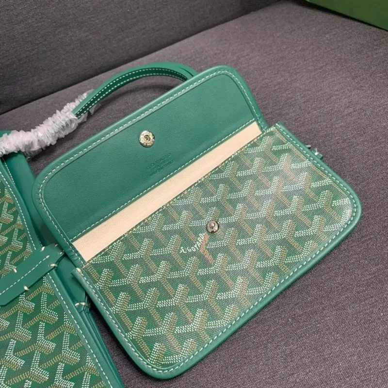 Goyard Green Tote Bag with Small Pouch - Image 8