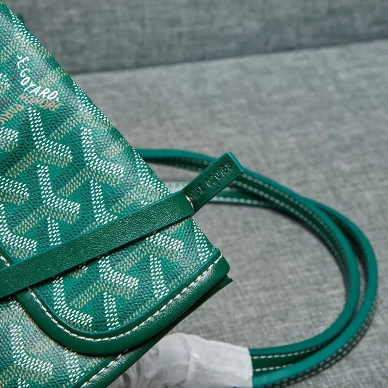 Goyard Green Tote Bag with Small Pouch - Image 9