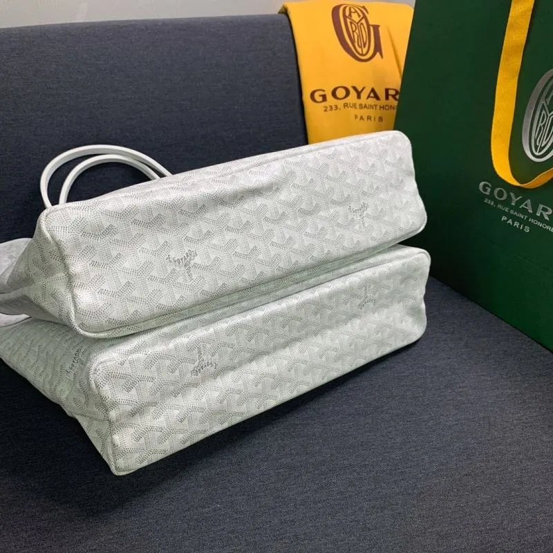 Goyard White Tote Bag with Pouch 648 - Image 3