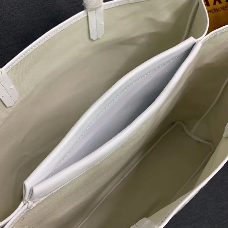 Goyard White Tote Bag with Pouch 648 - Image 5