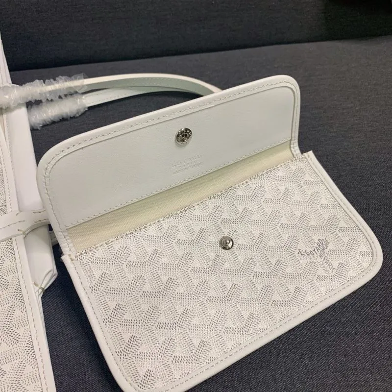 Goyard White Tote Bag with Pouch 648 - Image 8