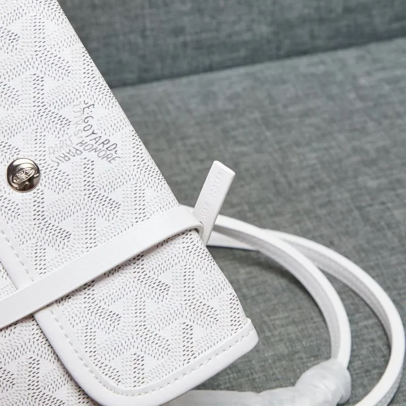 Goyard White Tote Bag with Pouch 648 - Image 9