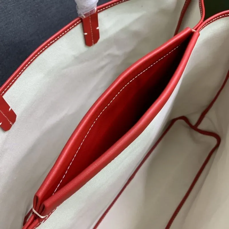 Goyard Red Tote Bag with Pouch - Image 5