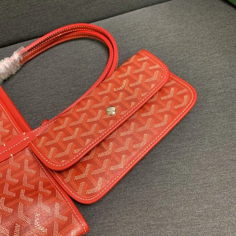Goyard Red Tote Bag with Pouch - Image 7