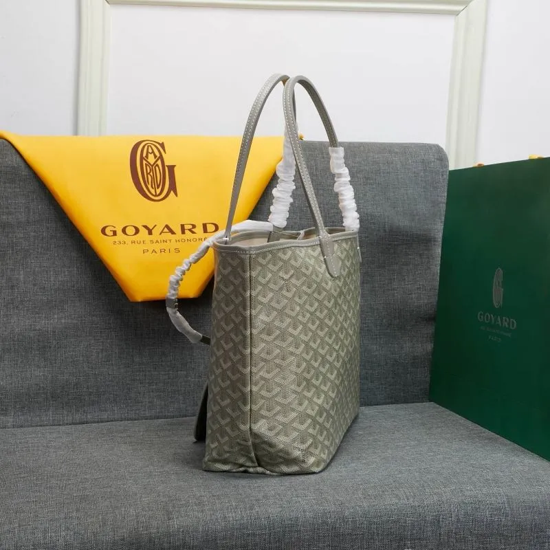 Goyard Gray Shopping Tote Bag with Pouch 651 - Image 4