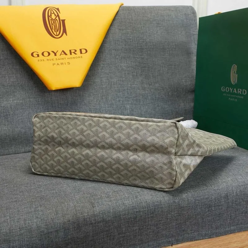 Goyard Gray Shopping Tote Bag with Pouch 651 - Image 5