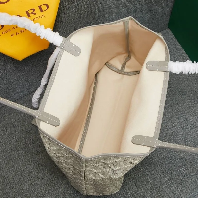 Goyard Gray Shopping Tote Bag with Pouch 651 - Image 9