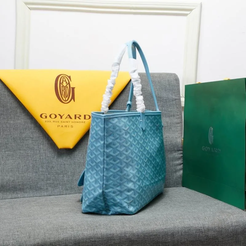 Goyard Light Blue Tote Bag with Pouch 652 - Image 4