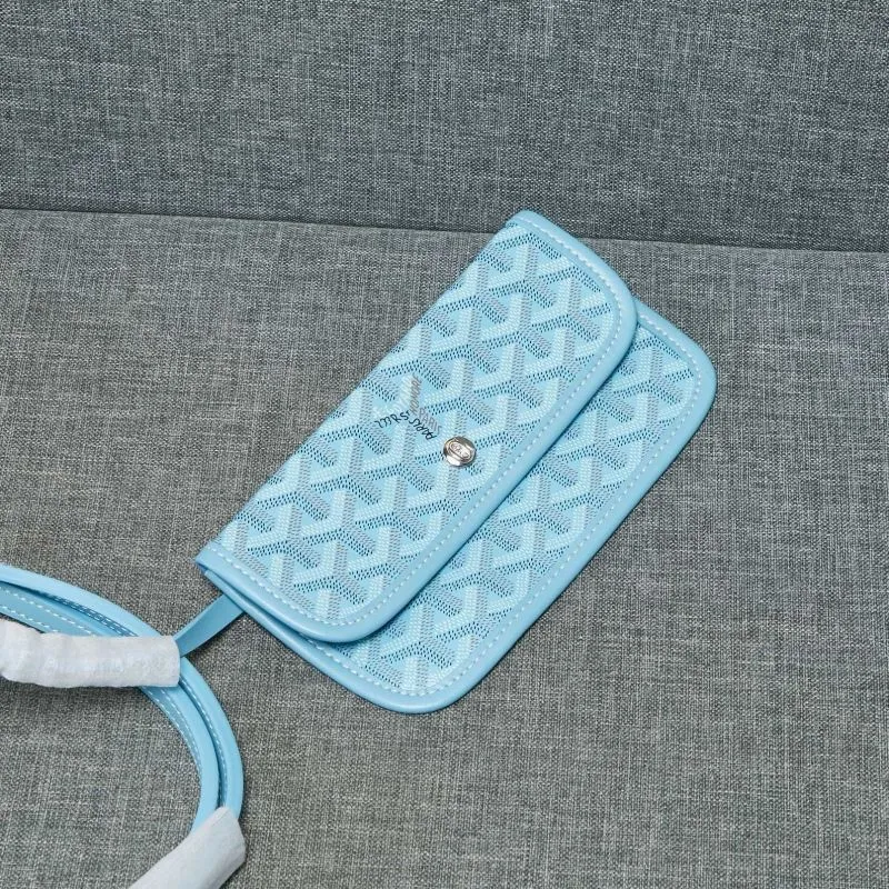 Goyard Light Blue Tote Bag with Pouch 652 - Image 6