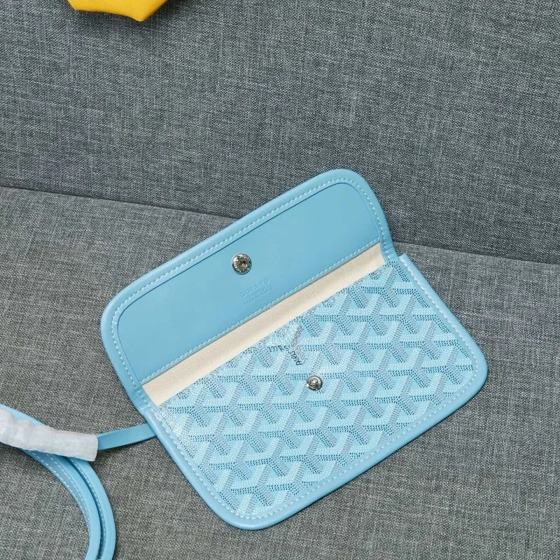 Goyard Light Blue Tote Bag with Pouch 652 - Image 7