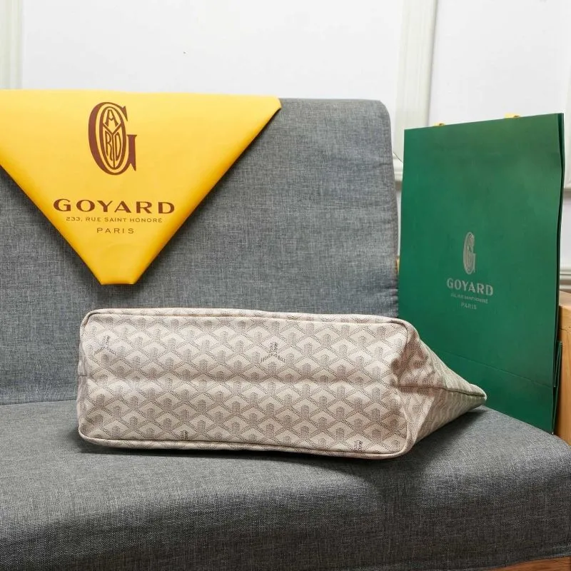 Goyard Beige Tote Bag with Pouch 653 - Image 5