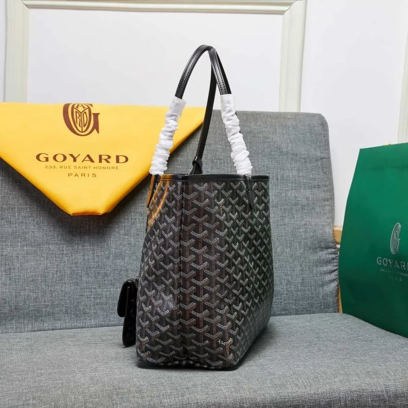 Goyard Black Shopping Tote Bag with Pouch SKU 657 - Image 4