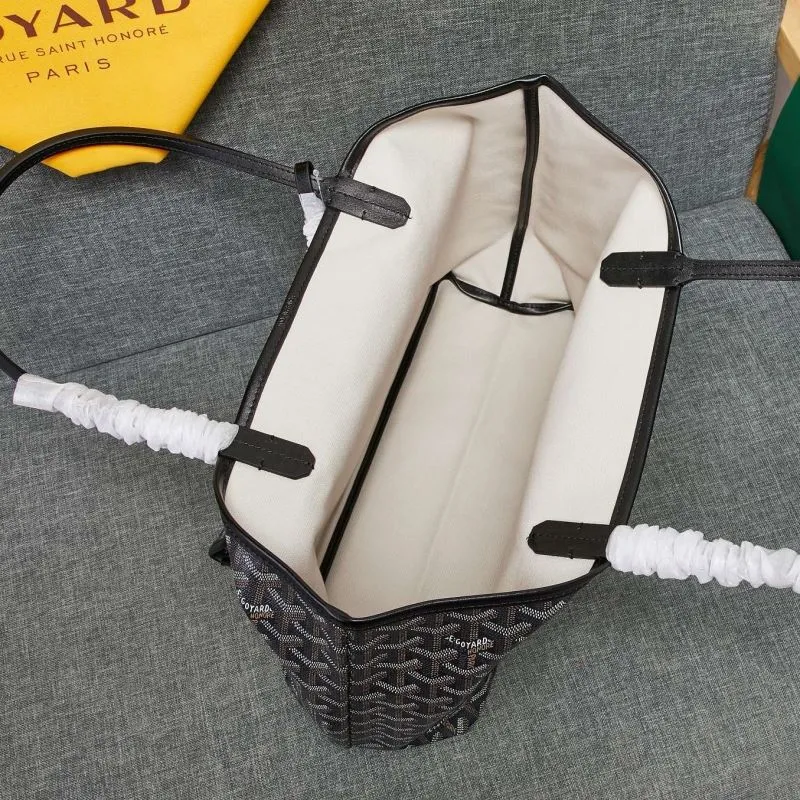 Goyard Black Shopping Tote Bag with Pouch SKU 657 - Image 8