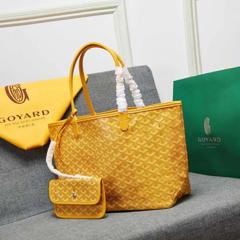 Goyard Yellow Shopping Tote Bag with Pouch - Image 3