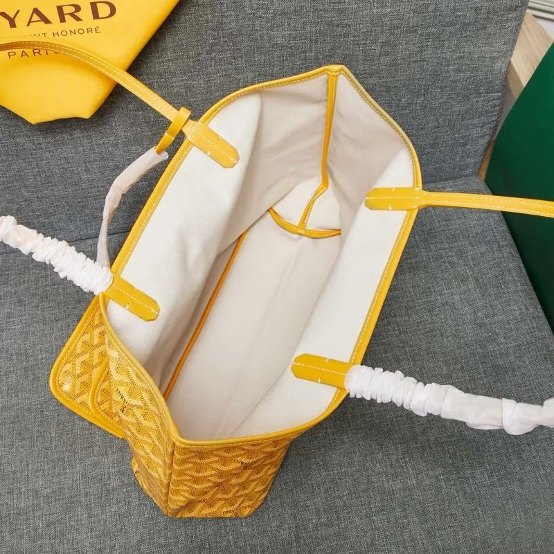 Goyard Yellow Shopping Tote Bag with Pouch - Image 8