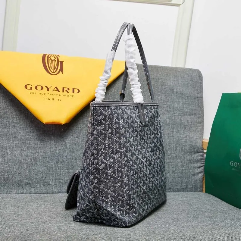 Goyard Gray Shopping Tote Bag with Pouch 660 - Image 4