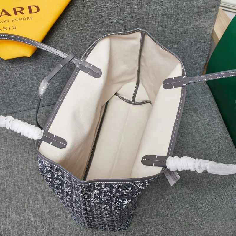Goyard Gray Shopping Tote Bag with Pouch 660 - Image 8