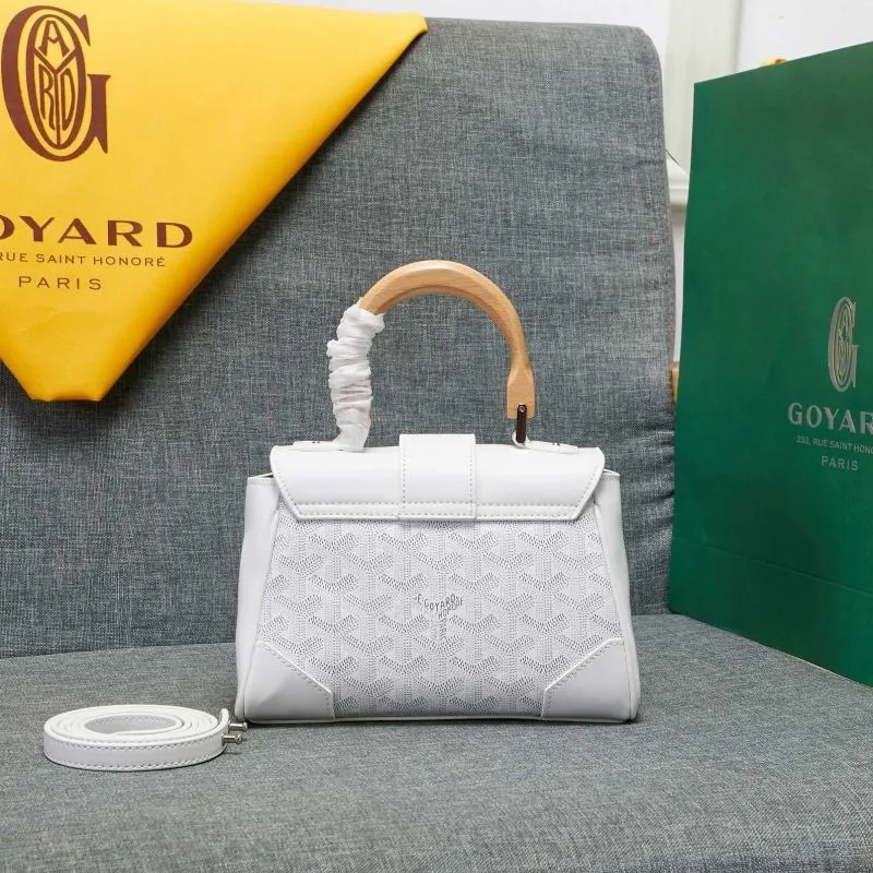 Goyard White Top Handle Crossbody Bag - Image 3
