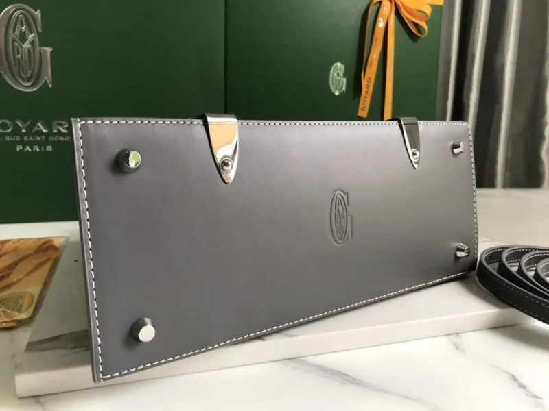 Goyard Gray Top Handle Crossbody Bag - Image 4
