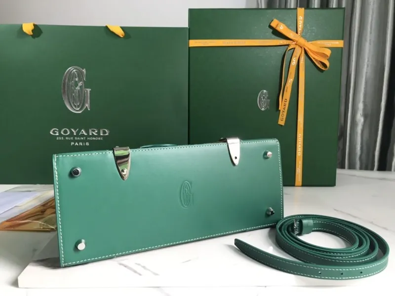Goyard Green Top Handle Handbag - Image 4