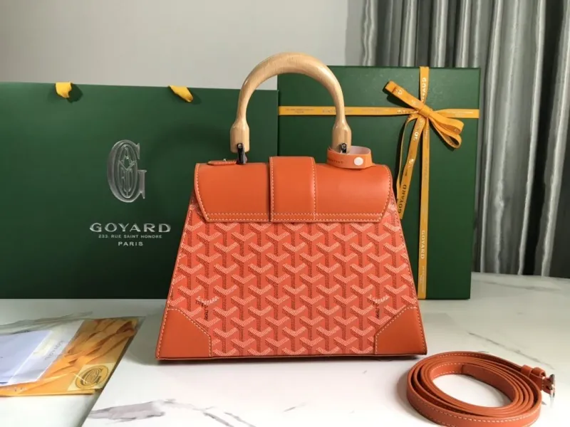 Goyard Orange Top Handle Crossbody Bag - Image 5