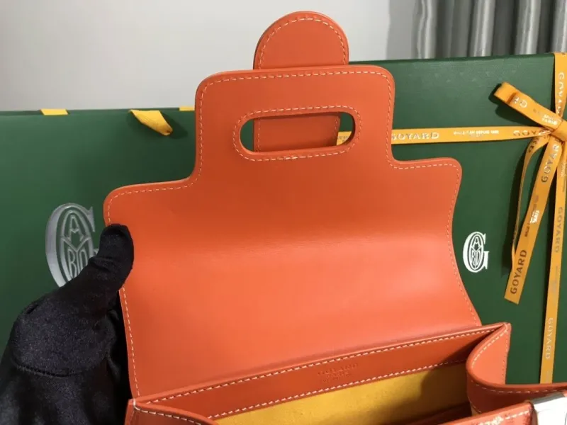 Goyard Orange Top Handle Crossbody Bag - Image 9