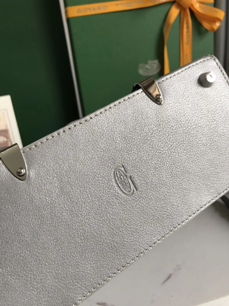Goyard Silver Top Handle Bag 26 - Image 5