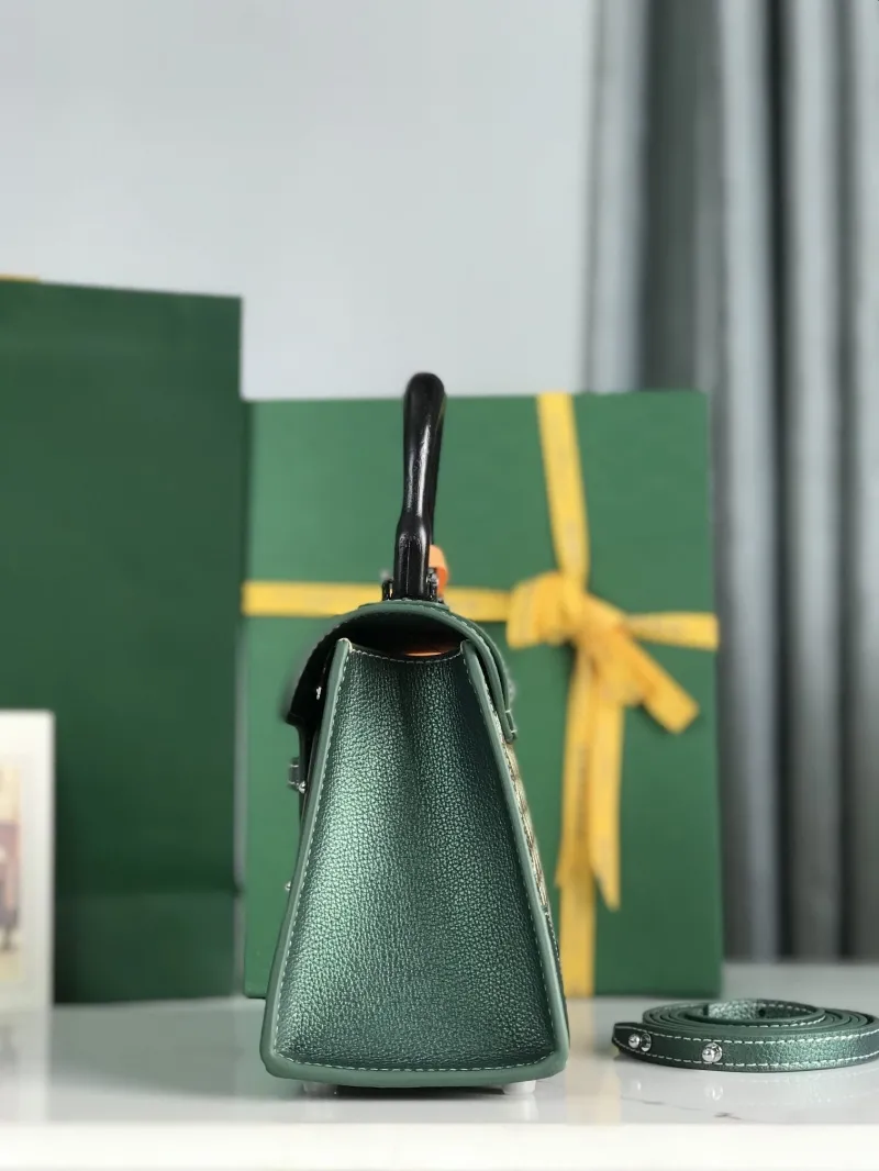 Goyard Dark Green Top Handle Bag 35 - Image 5