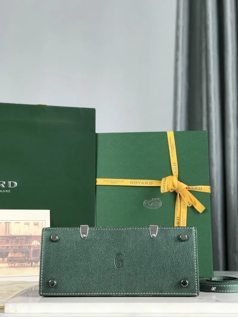 Goyard Dark Green Top Handle Bag 35 - Image 6