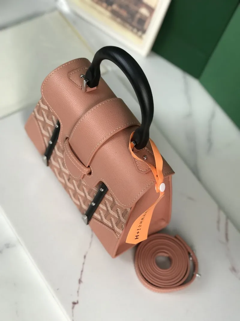Goyard Pink Top Handle Crossbody Bag - Image 4