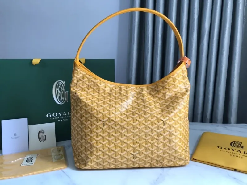 Goyard Yellow Top Handle Hobo Bag