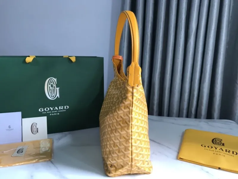 Goyard Yellow Top Handle Hobo Bag - Image 3