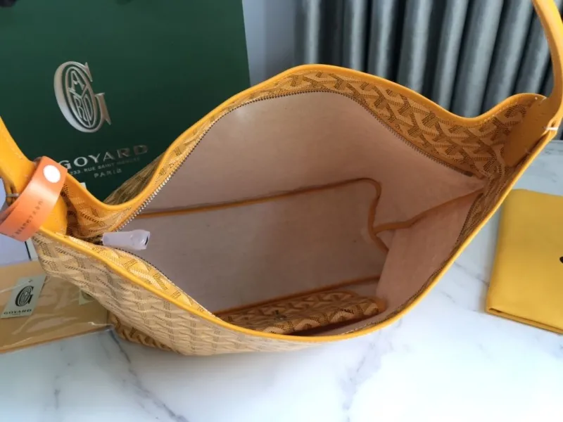 Goyard Yellow Top Handle Hobo Bag - Image 6