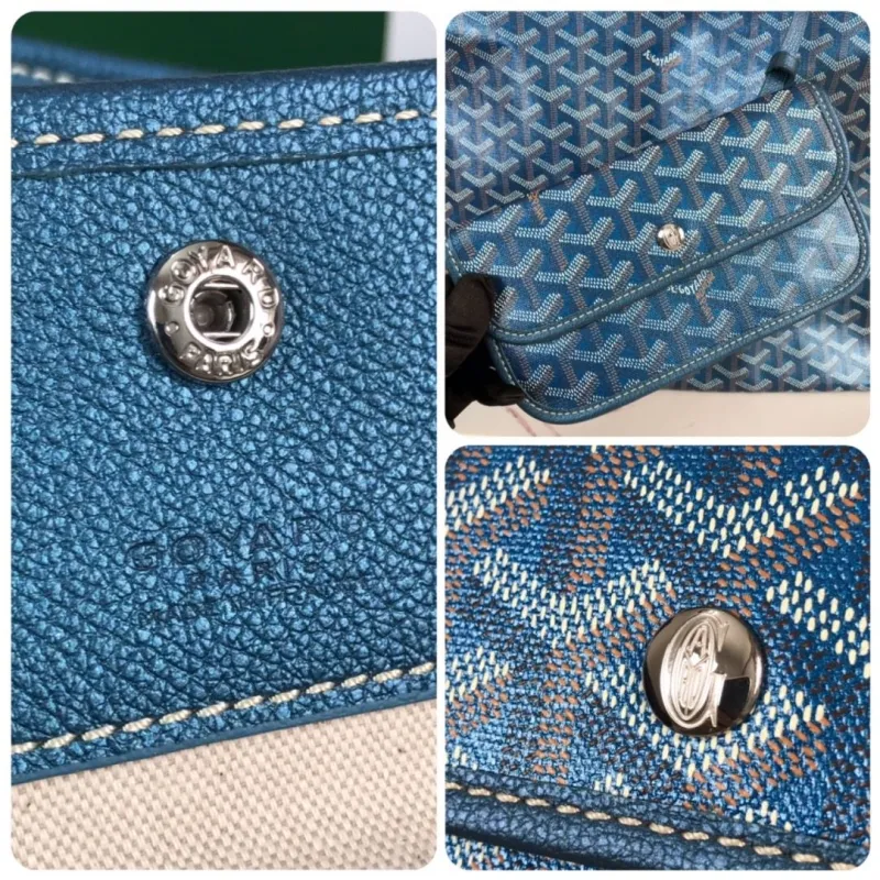 Goyard Blue Hobo Shoulder Bag - Image 9
