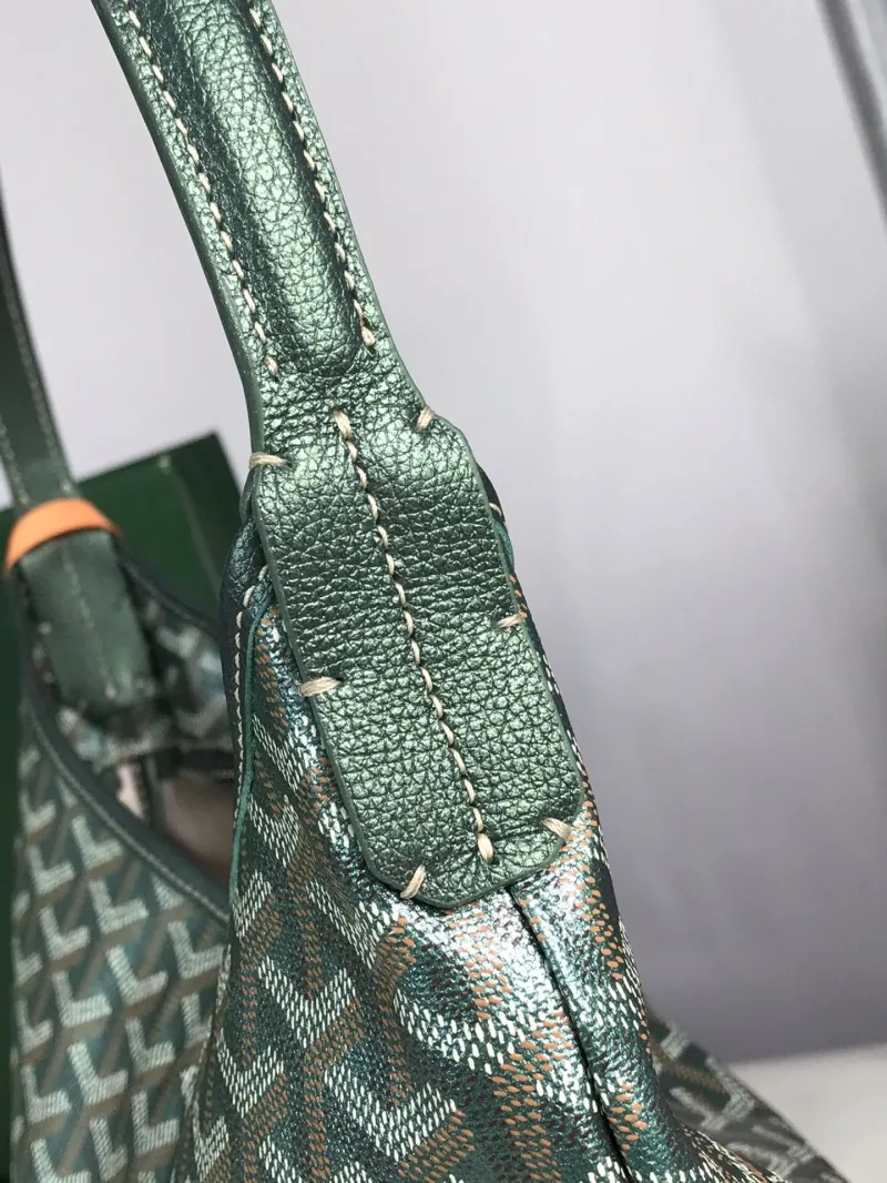 Goyard Dark Green Hobo Shoulder Bag with Pouch - Image 4