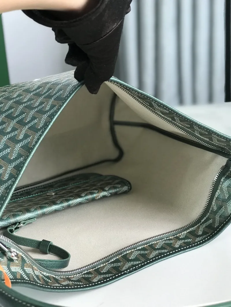Goyard Dark Green Hobo Shoulder Bag with Pouch - Image 8