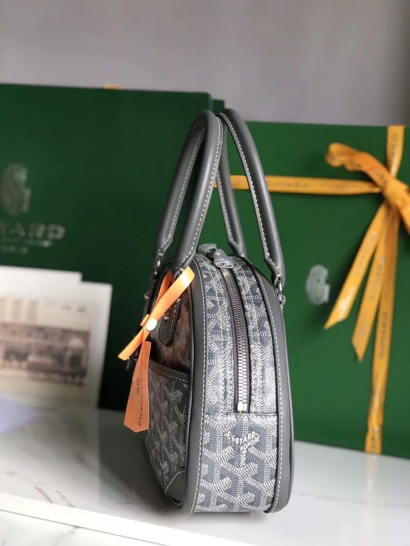 Alternative view of Goyard Gray Top Handle Bag Model 63