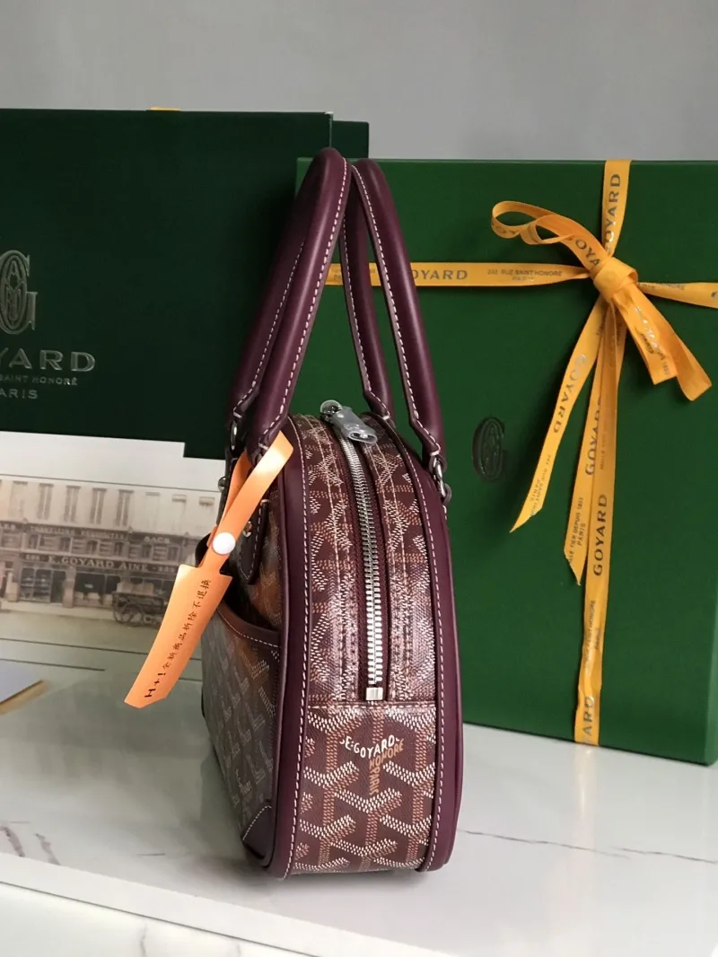 Alternative view of Goyard Burgundy Top Handle Bag 65