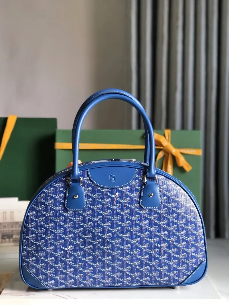 Goyard Blue Top Handle Bag 66 - Image 4