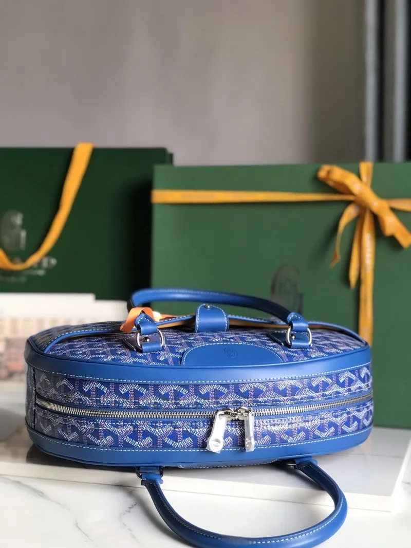 Goyard Blue Top Handle Bag 66 - Image 5