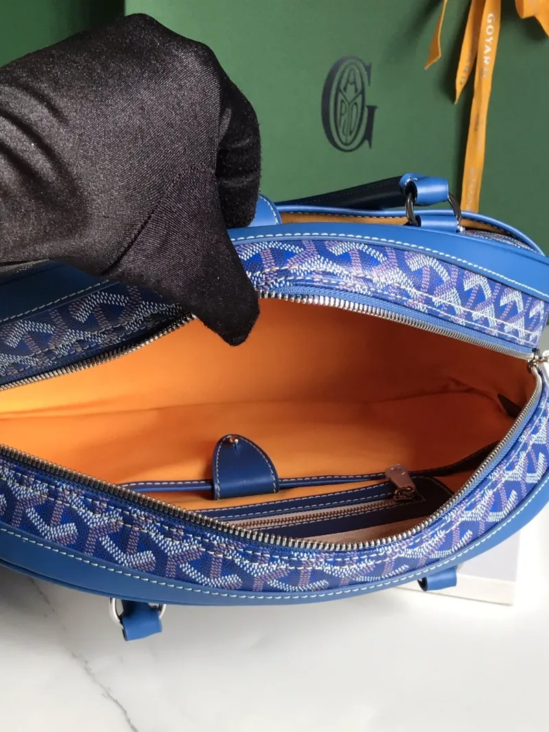 Goyard Blue Top Handle Bag 66 - Image 9