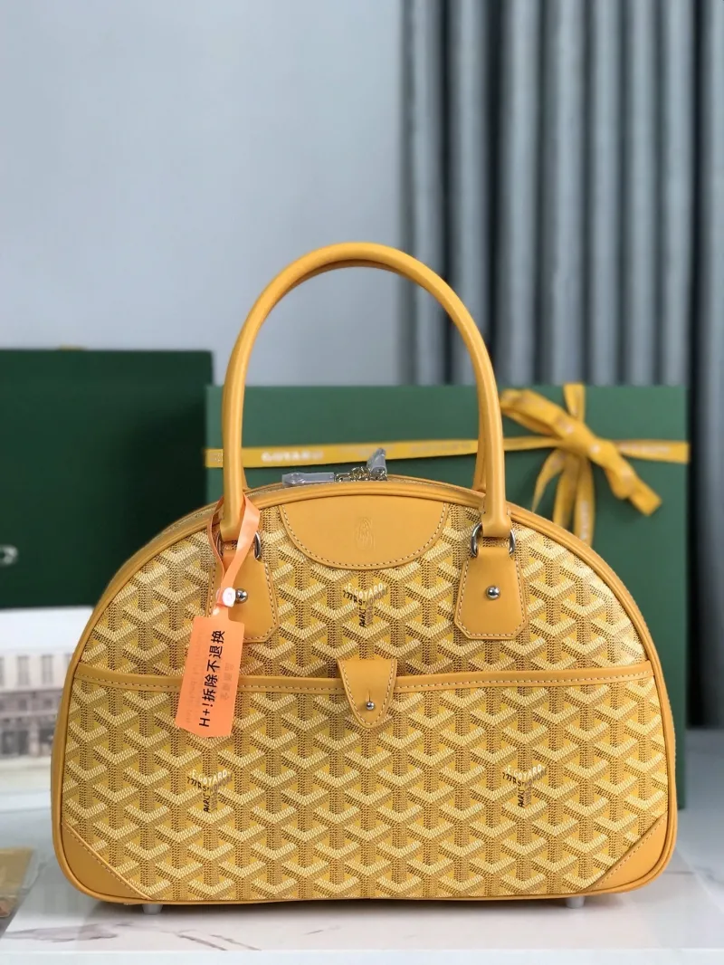 Goyard Yellow Top Handle Bag Model 68