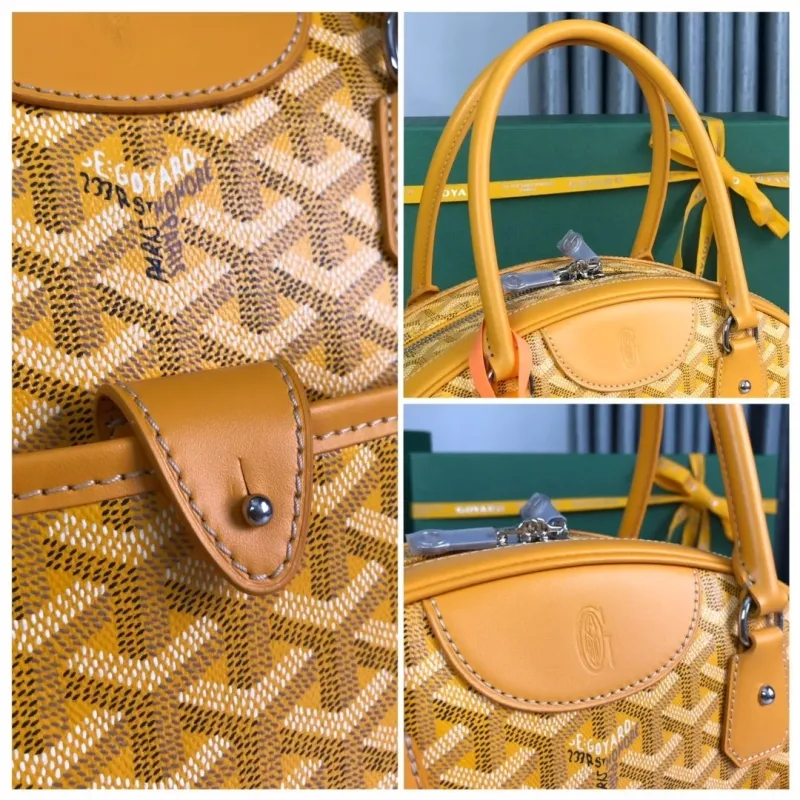 Goyard Yellow Top Handle Bag Model 68 - Image 5