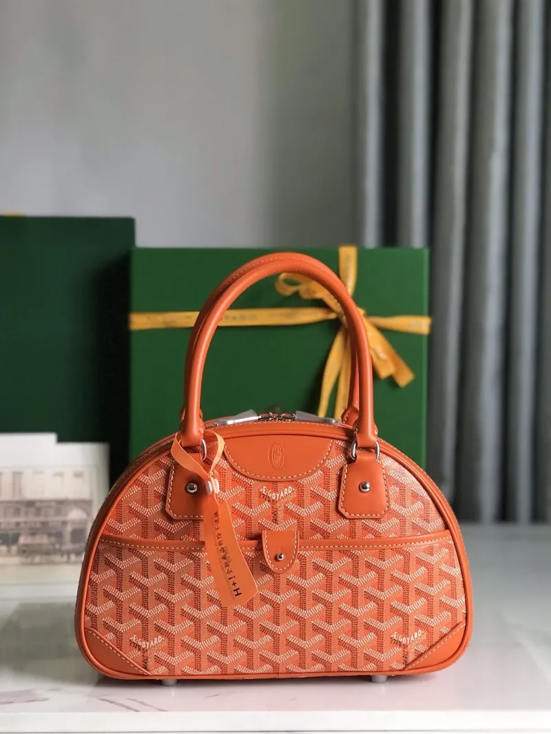 Goyard Orange Top Handle Bowling Bag