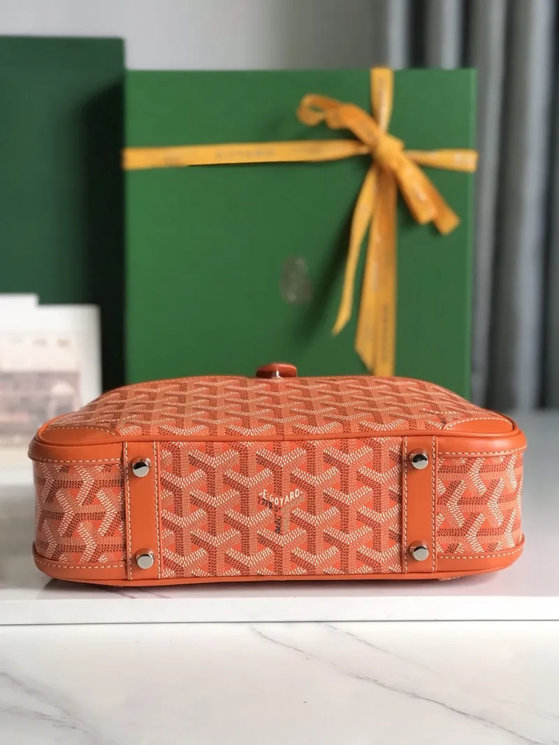 Goyard Orange Top Handle Bowling Bag - Image 4
