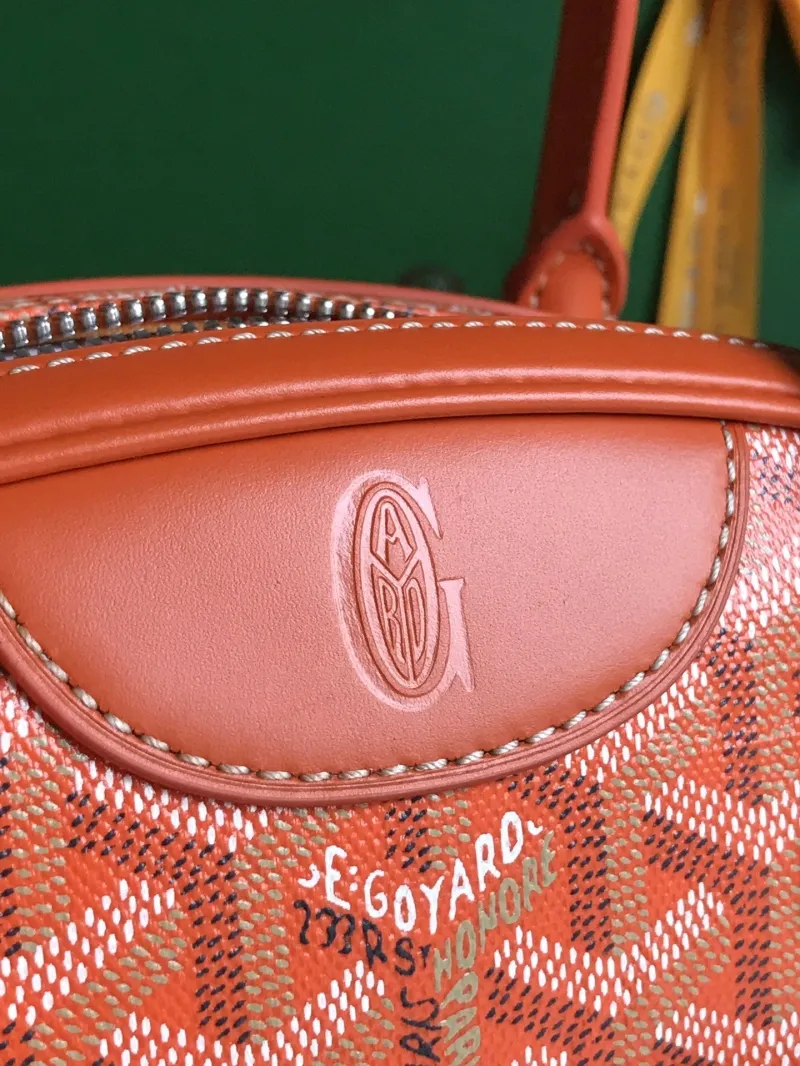 Goyard Orange Top Handle Bowling Bag - Image 5
