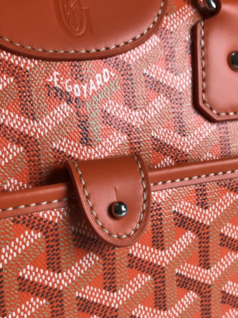 Goyard Orange Top Handle Bowling Bag - Image 7