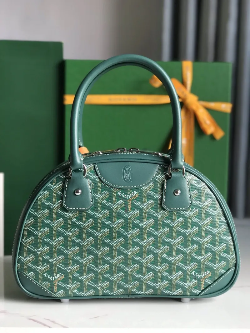 Goyard Green Top Handle Handbag - Image 3