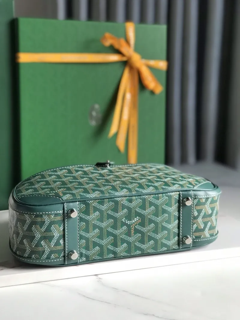 Goyard Green Top Handle Handbag - Image 5